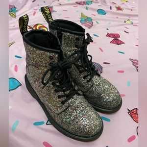 Glitter youth dr martens boots Sz 3